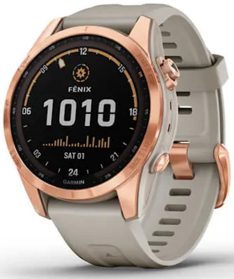 Horloge Garmin fenix 7S Solar, Rose Gold/ Sand Silicone Band