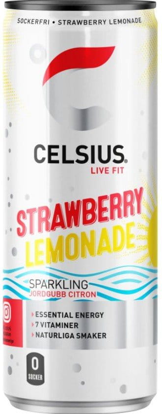 Kracht- en energiedrankjes Celsius Energy Drink Strawberry Lemonade 355ml
