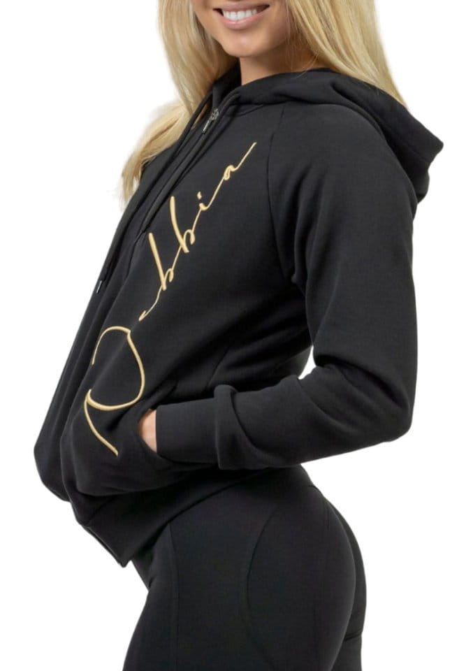 Sweatshirt met capuchon NEBBIA Women s Classic Zip-Up Hoodie INTENSE Signature Gold