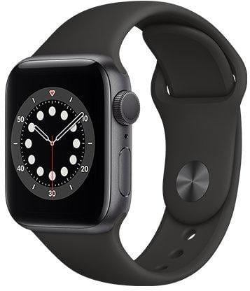 Horloge Apple Watch S6 GPS, 40mm Space Gray Aluminium Case with Black Sport Band - Regular