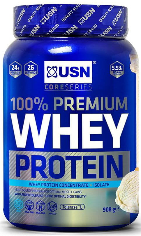 Eiwitpoeders USN 100% Whey Protein Premium vanila 2.28kg